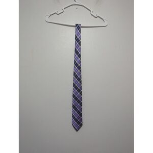 Nautica Mens Purple Plaid Polyester Necktie